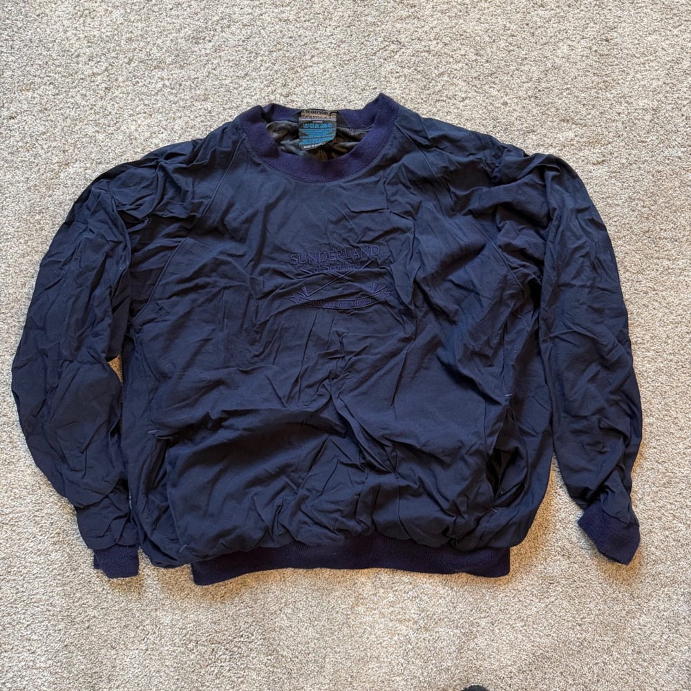 Sunderland of Scotland Weatherbeater Navy Blue Waterproof Golf Windshirt Mens M
